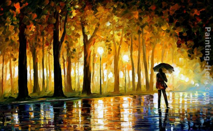 BEWITCHED PARK painting - Leonid Afremov BEWITCHED PARK art painting